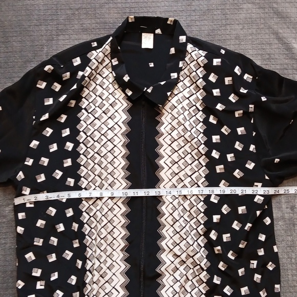 80s 90s Funky Geometric Windbreaker Jacket, Lightweight Geometric Full Zip - Picture 7 of 10